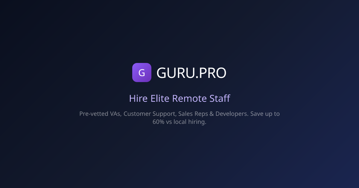 GetGuru.pro — Hire Elite Remote Staff | Save up to 60% vs Local Hiring
